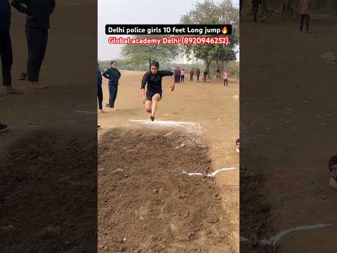 Delhi police constable girls 10 feet long jump 🚨🚨|| #delhipolice #longjump #physicalacademy