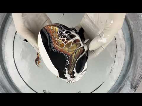 287. Sheleeart Australian Fluid Artist - 4 Different Fluid Art Techniques, using an earthy palette