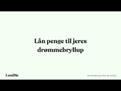 Lån penge til jeres drømmebryllup