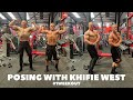 POSE OFF WITH KHIFIE WEST AT 1 WEEK OUT | MASS MONSTER VS AESTHETICS | PULL WORKOUT
