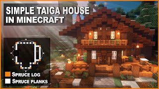 Minecraft: How to build a Simple Taiga Starter House | Tutorial