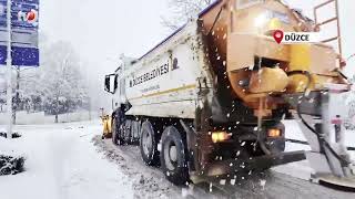 Gece Gündüz Kar Küreme ve Tuzlama Çalışması