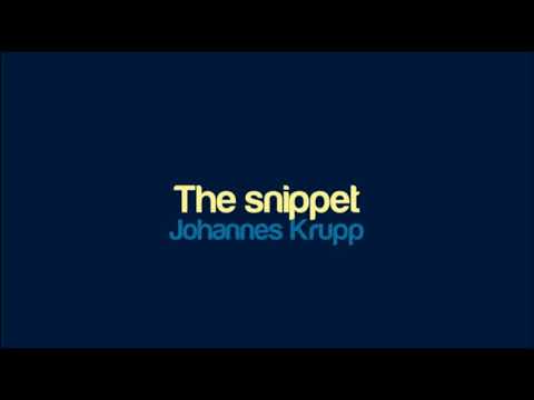 Johannes Krupp - The snippet (HQ Audio)