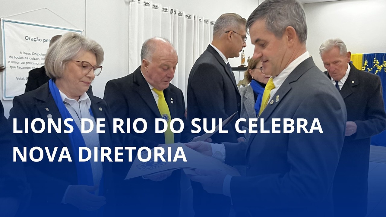 Nova diretoria assume o Lions Clube de Rio do Sul Bela Aliança em noite de homenagens e solidariedade