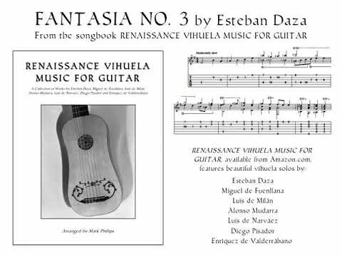 Fantasia No.  3 by Esteban Daza (vihuela solo arranged for guitar)