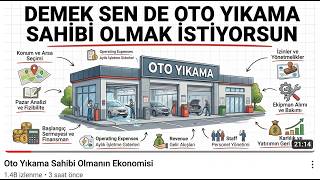 Demek Oto Yıkama Açmak İstiyorsun