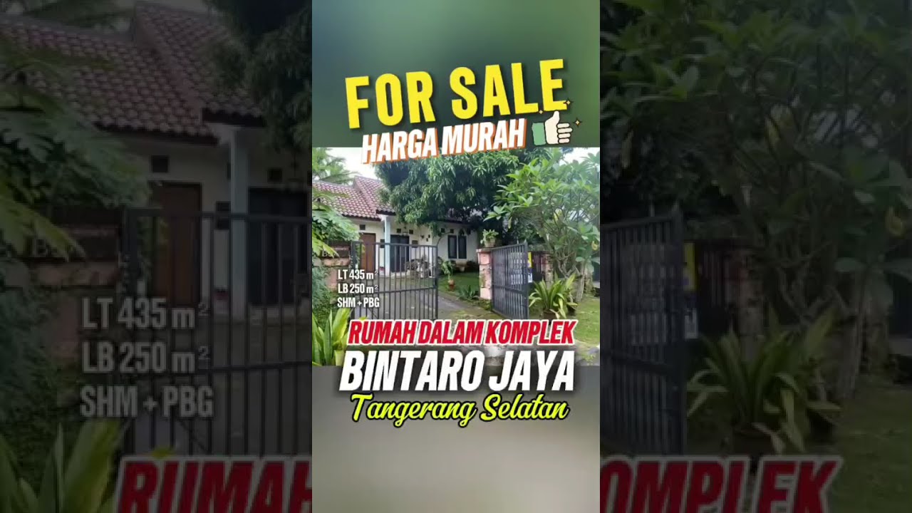 Cheap 2-Story House with 435 M² Land Area in the Jl Maleo Area, Bintaro Jaya Complex, South Tangerang