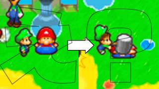水を含んだ子どもをハンマーで叩くと水を吐き出します。【マリオRPG2】