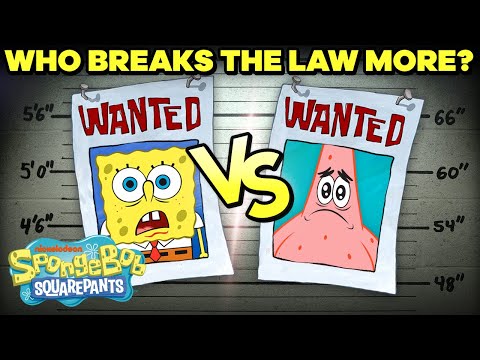 誰的違法行為更多？?| 海綿寶寶訴帕特里克 | 海綿寶寶 (Who Breaks The Law More? ? | SpongeBob v Patrick | SpongeBob)