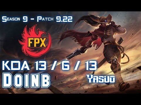 FPX Doinb YASUO vs ZOE Mid - Patch 9.22 EUW Ranked