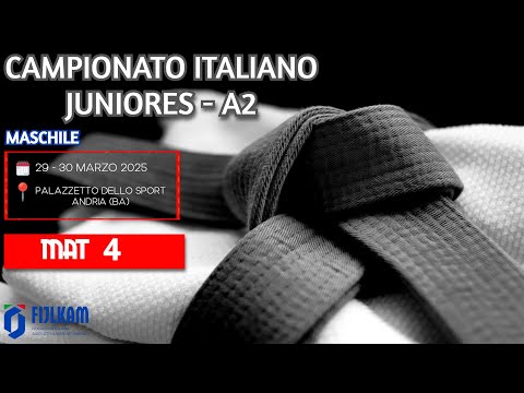 JUDO - CAMPIONATO ITALIANO JUNIORES A2 - Maschile - Tatami 4