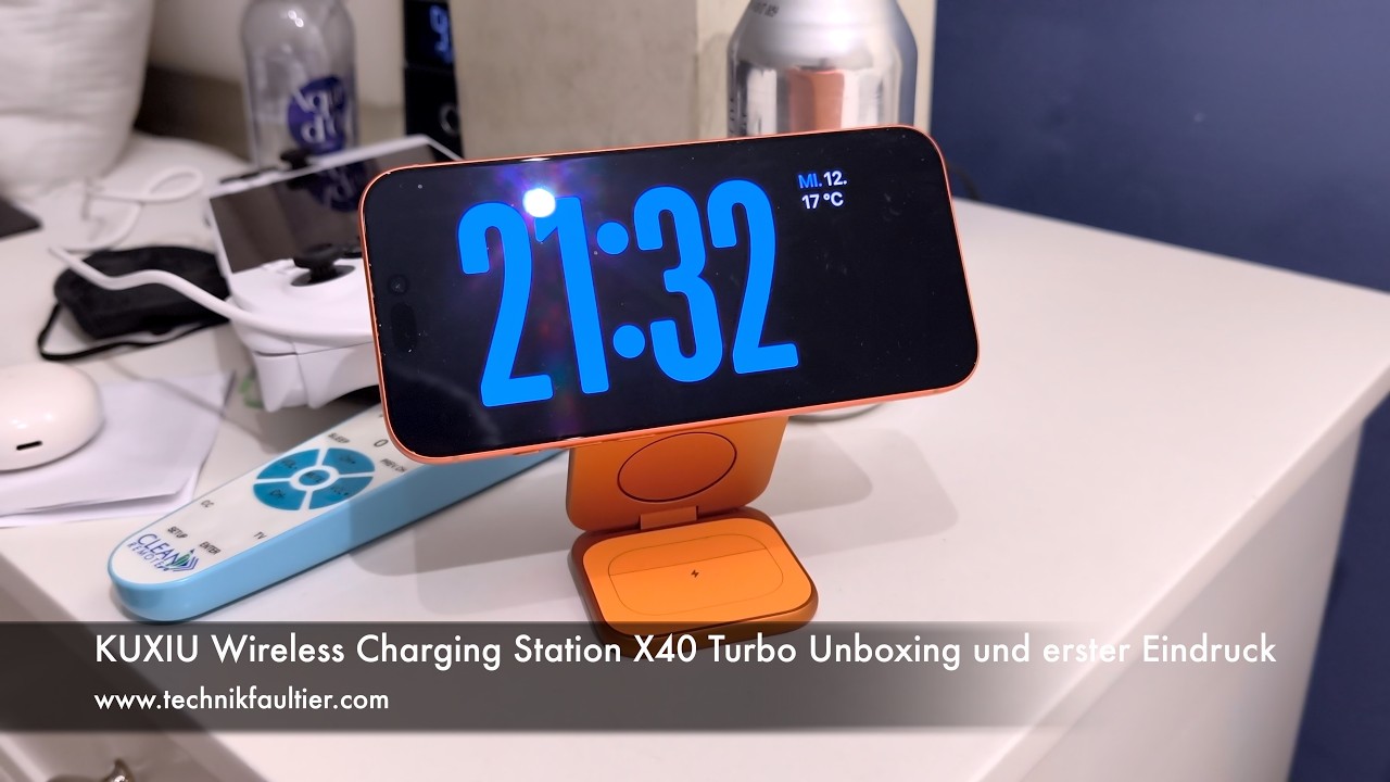 KUXIU Wireless Charging Station X40 Turbo Unboxing und erster Eindruck - 25W Qi2.2 MagSafe Charger