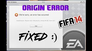 FIFA 14 - ORIGIN ERROR ACTIVATION FIX  ✔  SIMPLE & EASIEST METHOD!