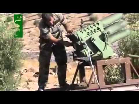 استهداف تجمع لقوات النظام براجمة صواريخ كاتيوشا من قبل لواء النصر في قرية بسيدا محافظة إدلب