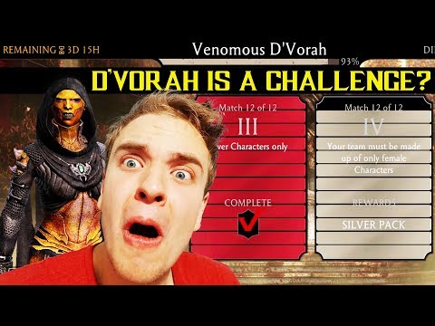 MK Mobile. Venomous D'Vorah Challenge Gameplay. I Can't Believe it!