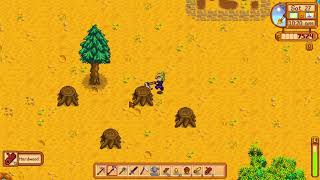 How to remove big Tree Stumps in your farm - Stardew Valley