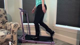 Review of the WELLFIT Folding Treadmill with Handlebar, 320 LBS Incline Walking Pad