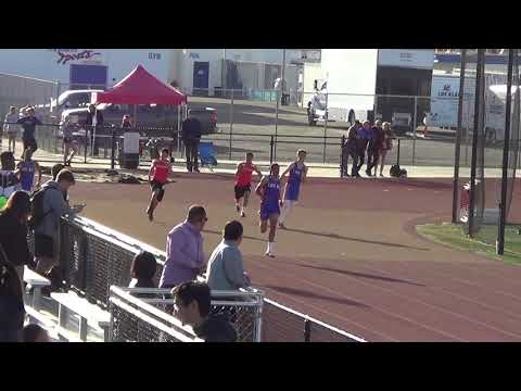 VarB 200m Heat 1 vs Troy 3-14-18 - Los Alamitos Boys