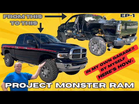 DODGE RAM RUSTED OUT ROCKER PANEL REMOVAL