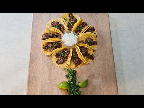 How to Make a Carne Asada Taco Flower / Street Tacos Recipe