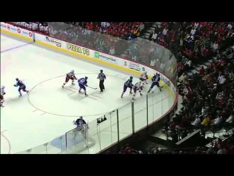 Flames score 3 goals in 57seconds vs leafs 12/16/10