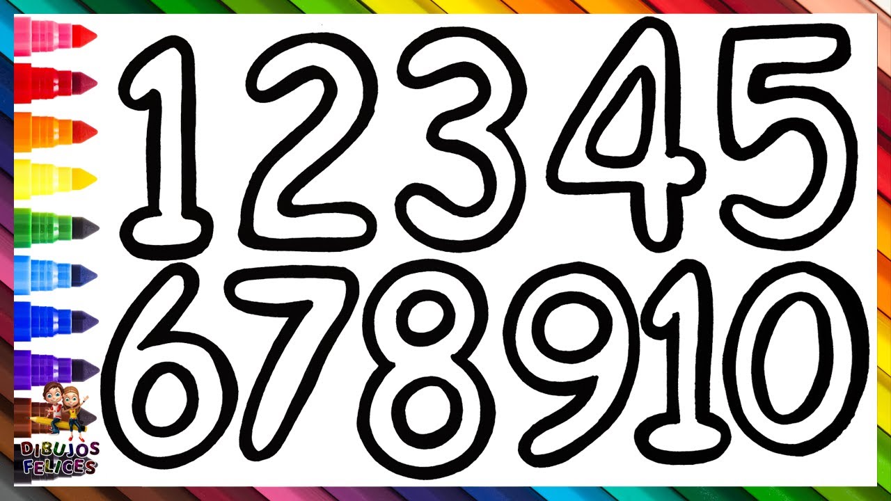 Dibuja y Colorea Los Números Del 1 Al 20 En Español 1️⃣ -2️⃣0️⃣ 🎨🌈 Dibujos Para Niños