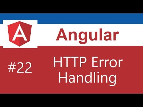 Angular Tutorial - 22 - HTTP Error Handling