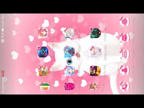 Pink kitty 3d live wallpaper theme Video