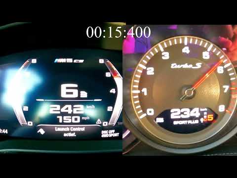 BMW M5 CS F90 vs. Porsche Panamera Turbo S | 0-290 kph Acceleration Battle