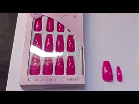 CARTELA DE UNHA POSTIÇA BAILARINA+PALITO E LIXA E125 REAL LOVE COM 24 UN