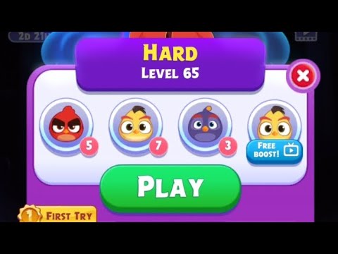 Angry Birds Dream Blast 🤪 spent 100 coins to clear hard level 65