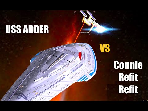 4K Connie Refit Refit VS USS Adder - Star Trek Ship Battles - Bridge Commander