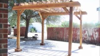 preview picture of video 'Pergola Built With Nail Gun Hubby Received For Father's Day'
