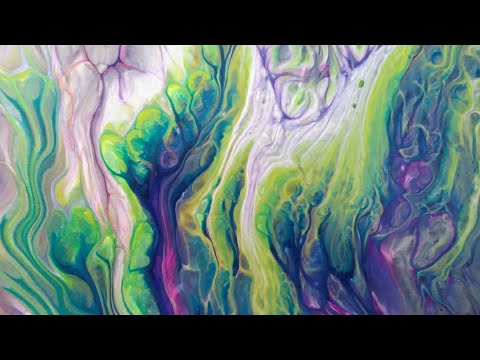 #59 Creator's Choice Collaboration, 6 Artists 6 Acrylic Fluid Art Techniques Wandering straight pour