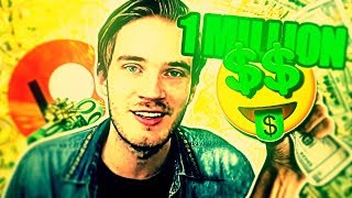 PEWDIEPIE GIVES ME 1 MILLION DOLLARS AND THIS IS MY REACTION !!! WTF!  [Investigador_L]