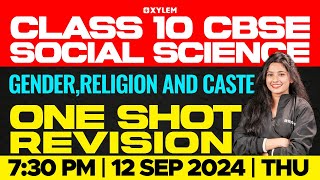 Class 10 CBSE Social Science | Gender, Religion & Caste | One Shot Revision | Xylem Class 10 CBSE