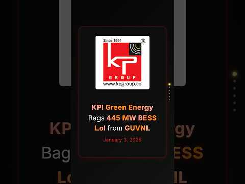 KPI Green Energy Bags 445 MW BESS LoI from GUVNL #corporateupdates #financialnews #stockmarketindia