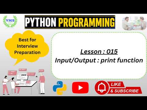 Lesson 015 Part 1 Python Programming Input And Output Print Function