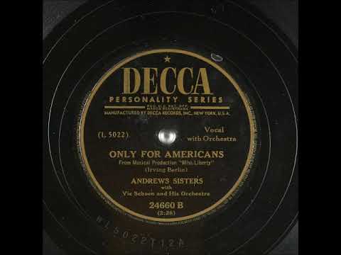 Only for Americans ~ Andrews Sisters with Vic Schoen and His Orchestra (1949)