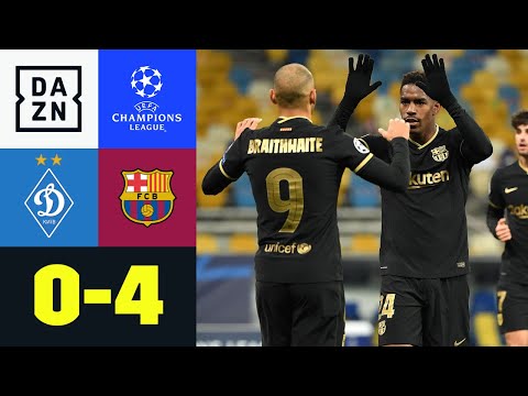 Braithwaite - 2 Torschüsse und 2 Treffer: Dynamo Kiew - Barcelona 0:4 | UEFA Champions League | DAZN