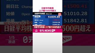 Download lagu 【速報】日経平均株価  上げ幅1500円超え  取引初日幸先の良いスタートに　#shorts mp3
