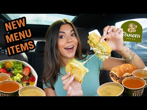 Trying EVERYTHING New at Panera (French Dip + Brownie Bites!) 🥪