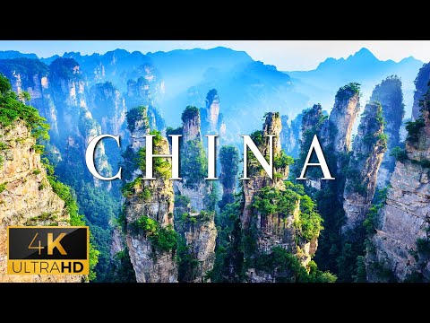 FLYING OVER CHINA (4K UHD) - Peaceful Music With Scenic Relaxation Film To Play In Lounge And Lobby
