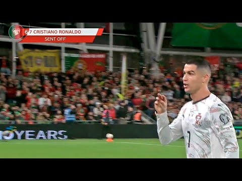 Cristiano Ronaldo  - all 12 RED CARDS in career | Cristiano Ronaldo Red Card vs Republic of Ireland