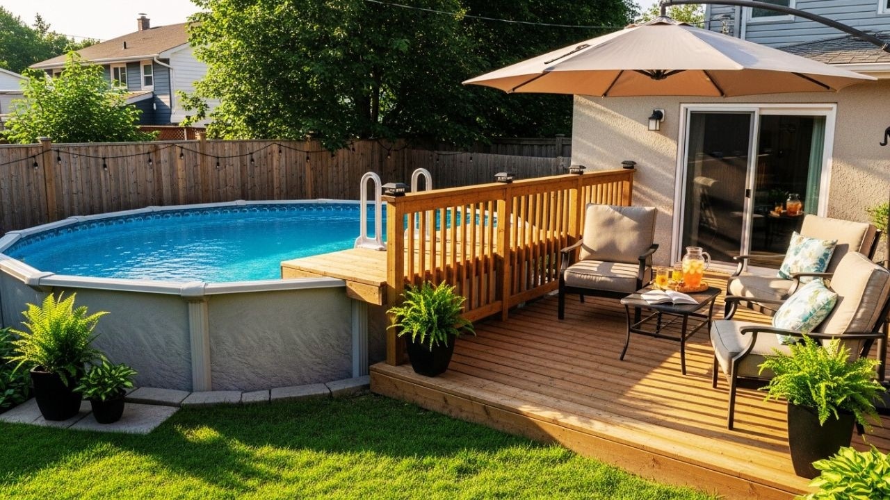 16 SMALL Backyard Above Ground Pool Ideas |That Look Built-In, Stylish & Surprisingly Luxurious!