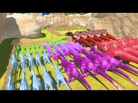 Colored Carnivore Dinosaurs Championship – Animal Revolt Battle Simulator