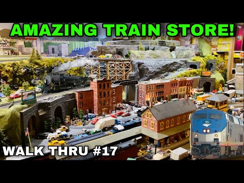 AMAZING model trains store! Lens Train Shop & HUGE layout!