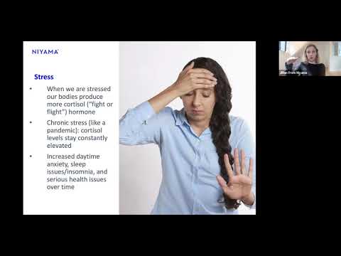 Virtual Yoga Class and helpful tips on managing stress levels to optimize your sleep routine.