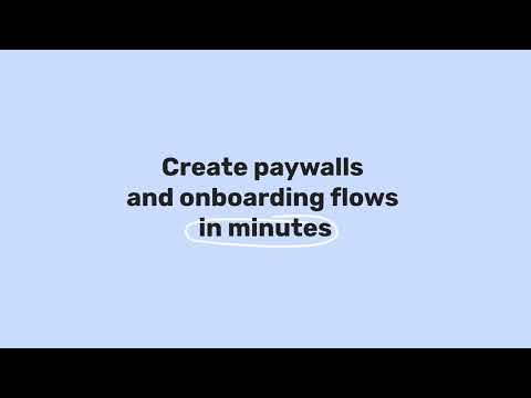 Create subscription app paywalls and onboarding flows in 5 min with no-code builder
