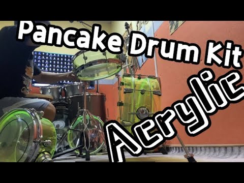 Unbox a Pancake Drum Kit Made of Acrylic